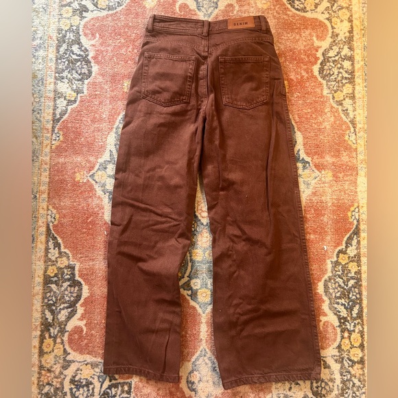 Sezane le crop denim in brown - Picture 4 of 6